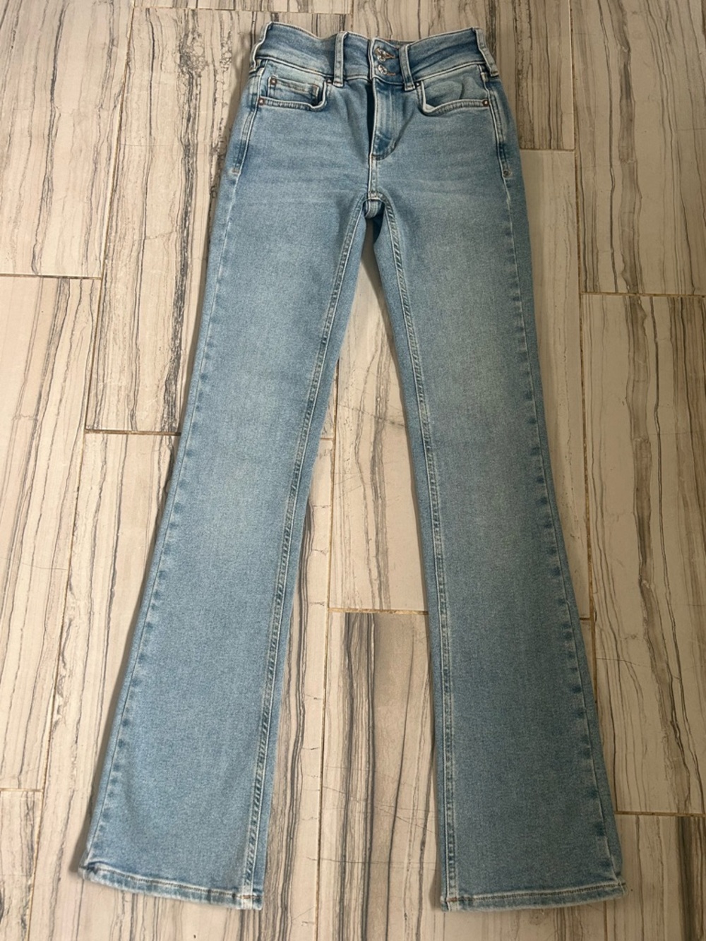 EUC We The Free Shayla Mid Rise Skinny Flare Stretch Bootcut Jeans - Picture 2 of 16